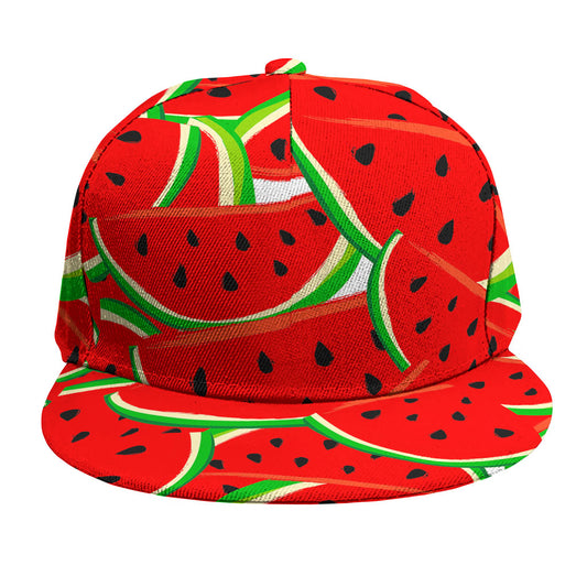 Cute Watermelon Pieces Pattern Print Snapback Cap