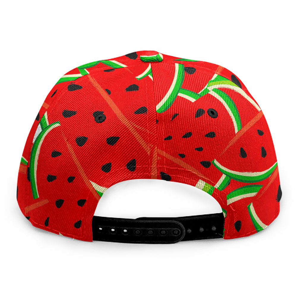 Cute Watermelon Pieces Pattern Print Snapback Cap