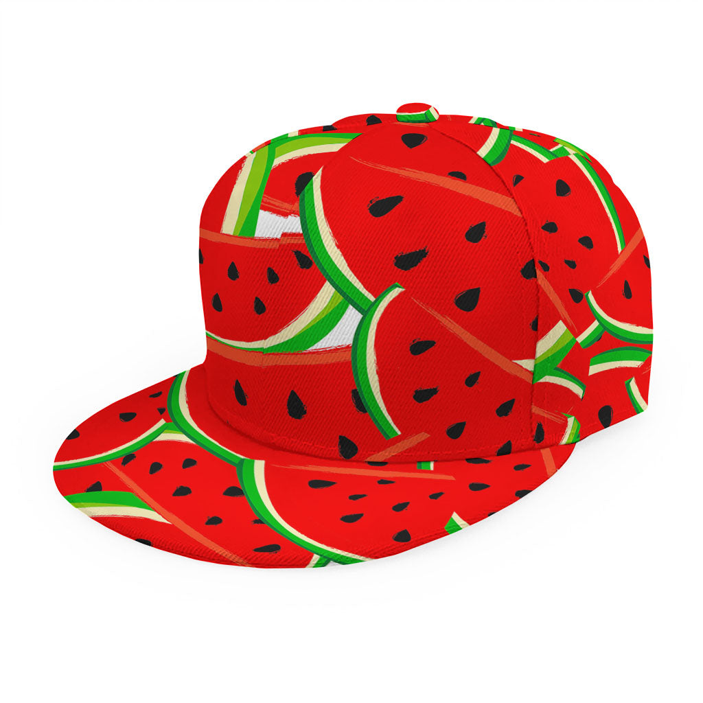 Cute Watermelon Pieces Pattern Print Snapback Cap