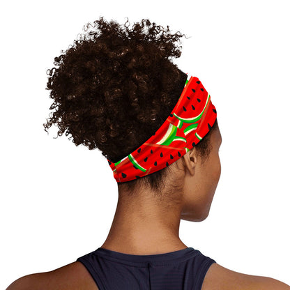 Cute Watermelon Pieces Pattern Print Sports Headband