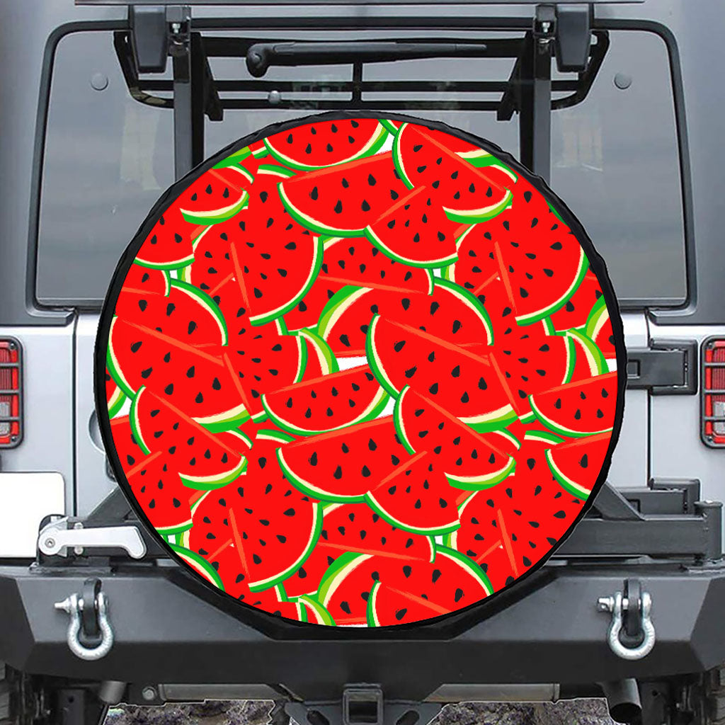 Cute Watermelon Pieces Pattern Print Tire Cover