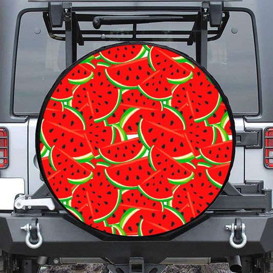 Cute Watermelon Pieces Pattern Print Tire Cover