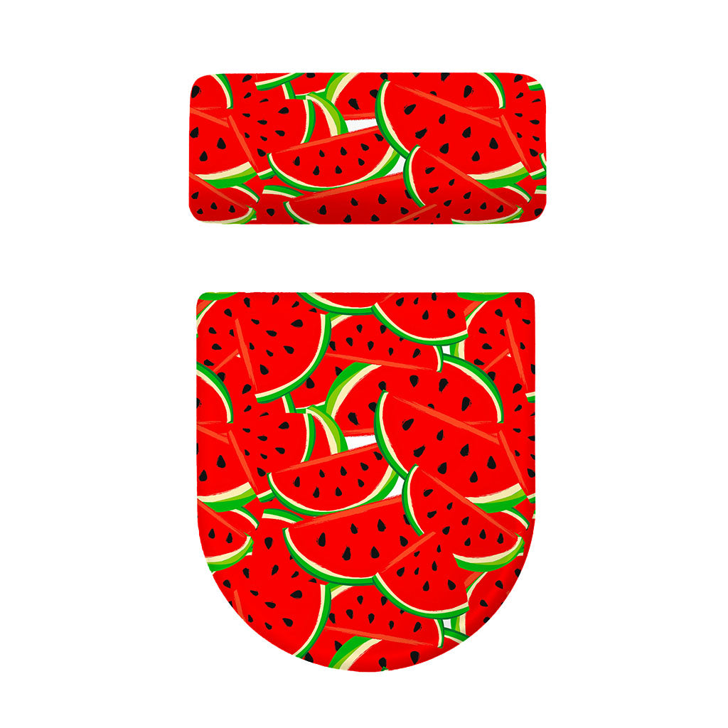 Cute Watermelon Pieces Pattern Print Toilet Lid And Tank Cover Set
