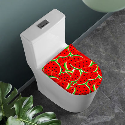 Cute Watermelon Pieces Pattern Print Toilet Lid Cover