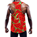 Cute Watermelon Pieces Pattern Print Training Tank Top