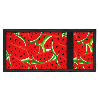 Cute Watermelon Pieces Pattern Print Trifold Wallet