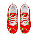 Cute Watermelon Pieces Pattern Print White Running Shoes