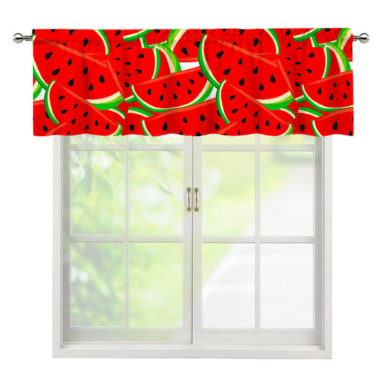 Cute Watermelon Pieces Pattern Print Window Valance