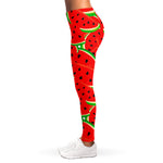 Cute Watermelon Pieces Pattern Print Women's Leggings
