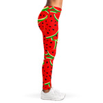 Cute Watermelon Pieces Pattern Print Women's Leggings