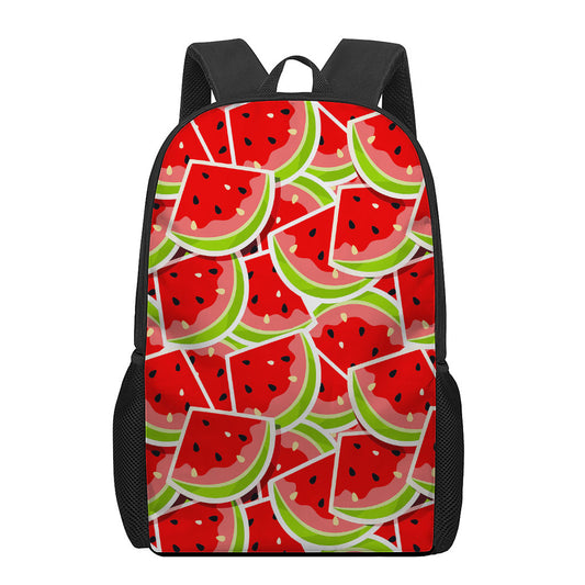 Cute Watermelon Slices Pattern Print 17 Inch Backpack