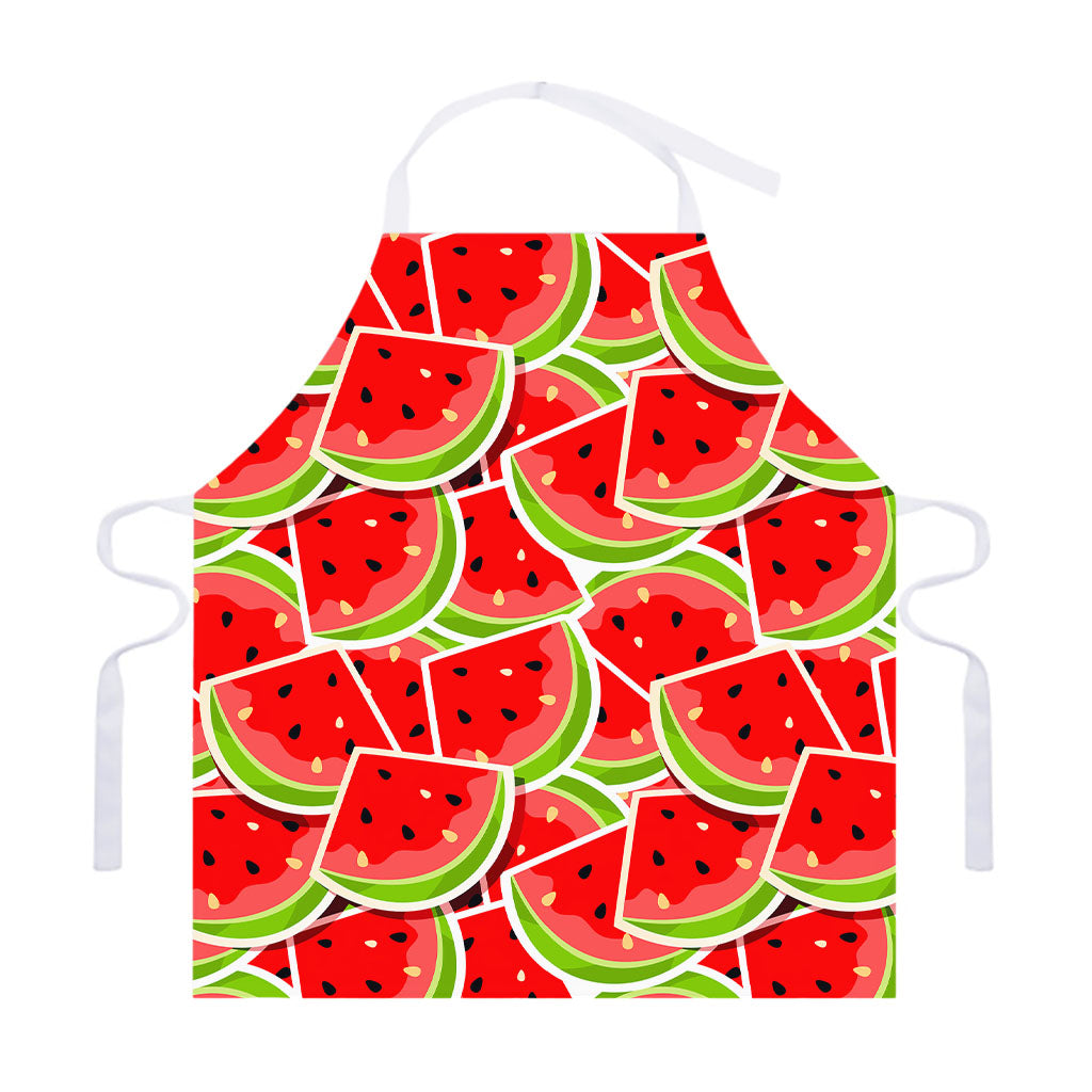 Cute Watermelon Slices Pattern Print Adjustable Apron