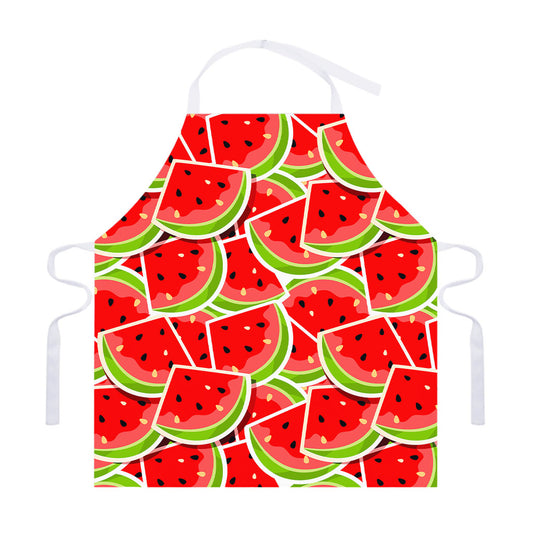 Cute Watermelon Slices Pattern Print Adjustable Apron