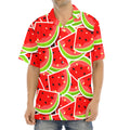 Cute Watermelon Slices Pattern Print Aloha Shirt