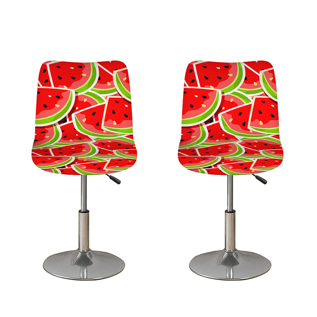 Cute Watermelon Slices Pattern Print Bar Stool Covers