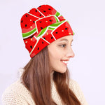 Cute Watermelon Slices Pattern Print Beanie