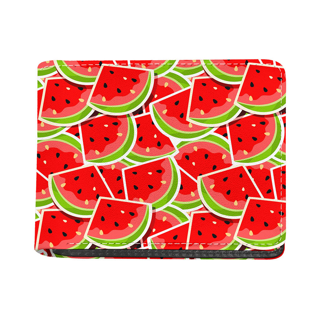 Cute Watermelon Slices Pattern Print Bifold Wallet