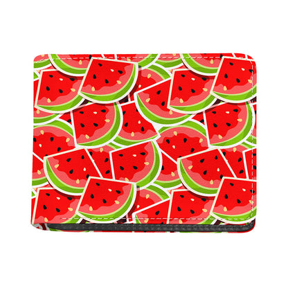 Cute Watermelon Slices Pattern Print Bifold Wallet