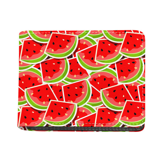 Cute Watermelon Slices Pattern Print Bifold Wallet