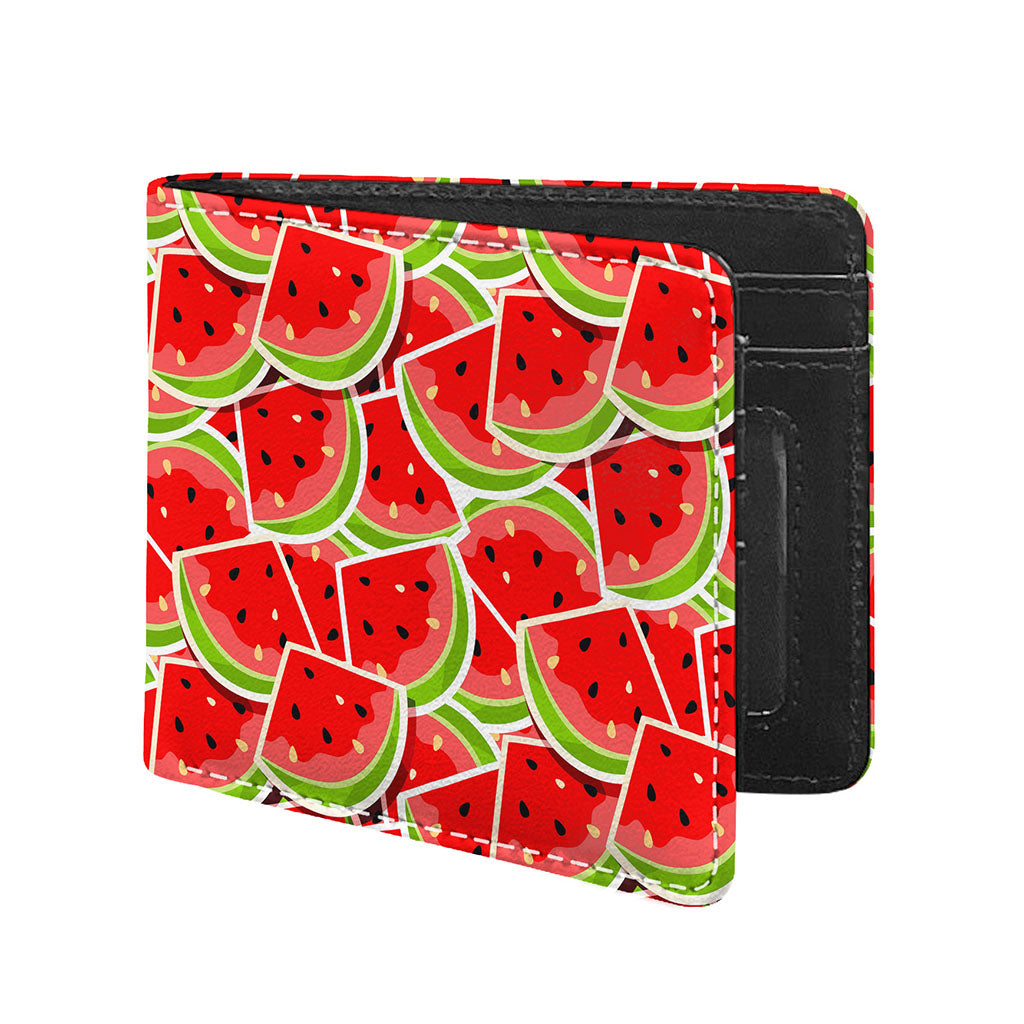 Cute Watermelon Slices Pattern Print Bifold Wallet