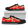 Cute Watermelon Slices Pattern Print Black Low Top Sneakers