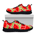 Cute Watermelon Slices Pattern Print Black Running Shoes