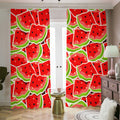 Cute Watermelon Slices Pattern Print Dimout Pencil Pleat Curtains