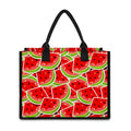 Cute Watermelon Slices Pattern Print Canvas Tote Bag