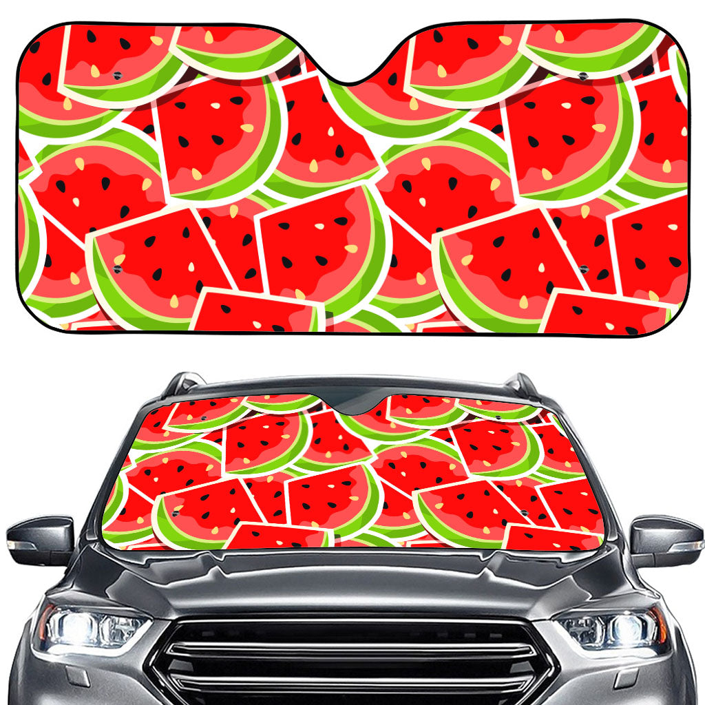 Cute Watermelon Slices Pattern Print Car Windshield Sun Shade