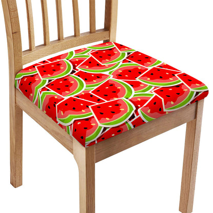 Cute Watermelon Slices Pattern Print Chair Cushion Cover