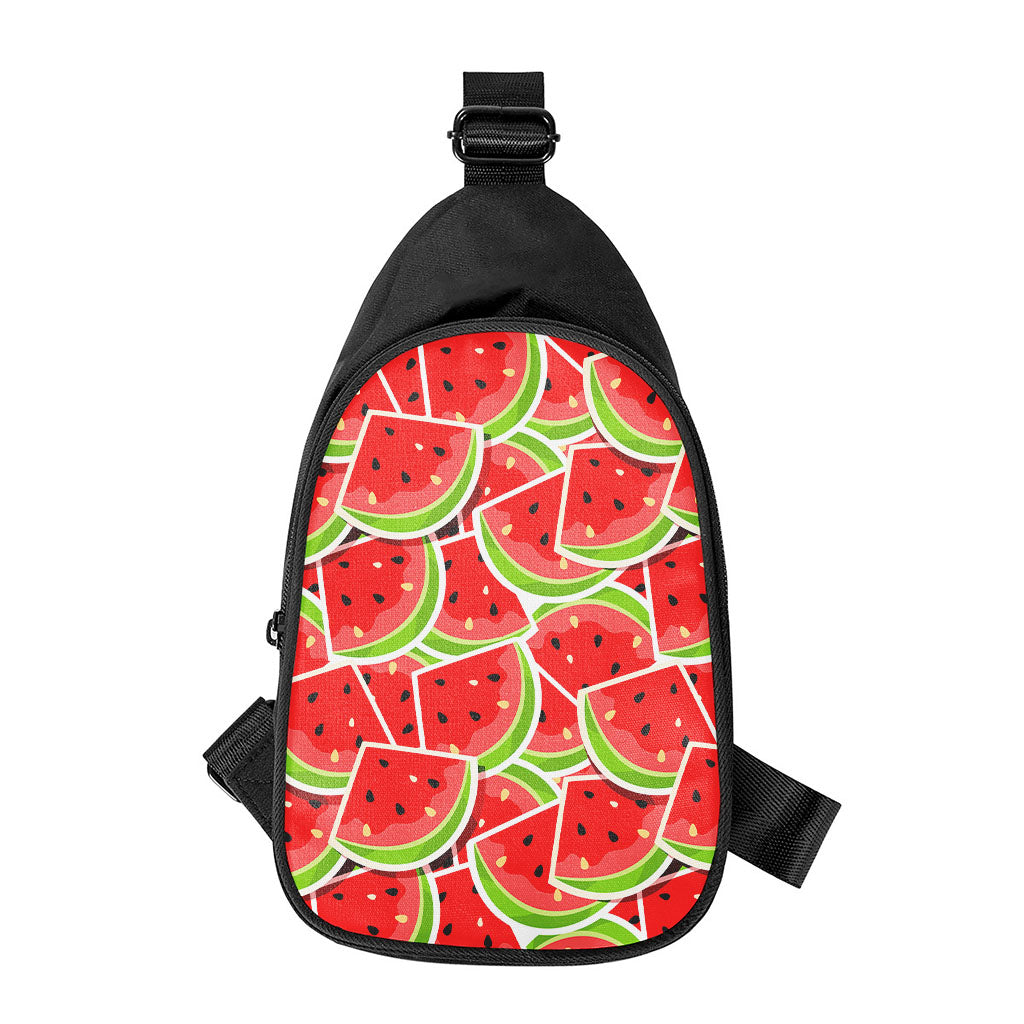 Cute Watermelon Slices Pattern Print Chest Bag