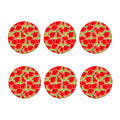 Cute Watermelon Slices Pattern Print Coaster Set