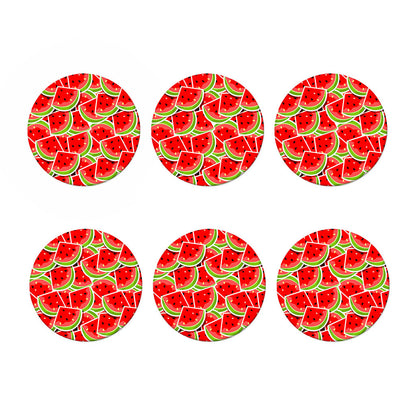 Cute Watermelon Slices Pattern Print Coaster Set