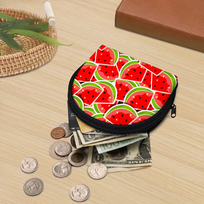 Cute Watermelon Slices Pattern Print Coin Purse