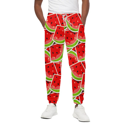 Cute Watermelon Slices Pattern Print Cotton Pants