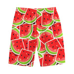 Cute Watermelon Slices Pattern Print Cotton Shorts