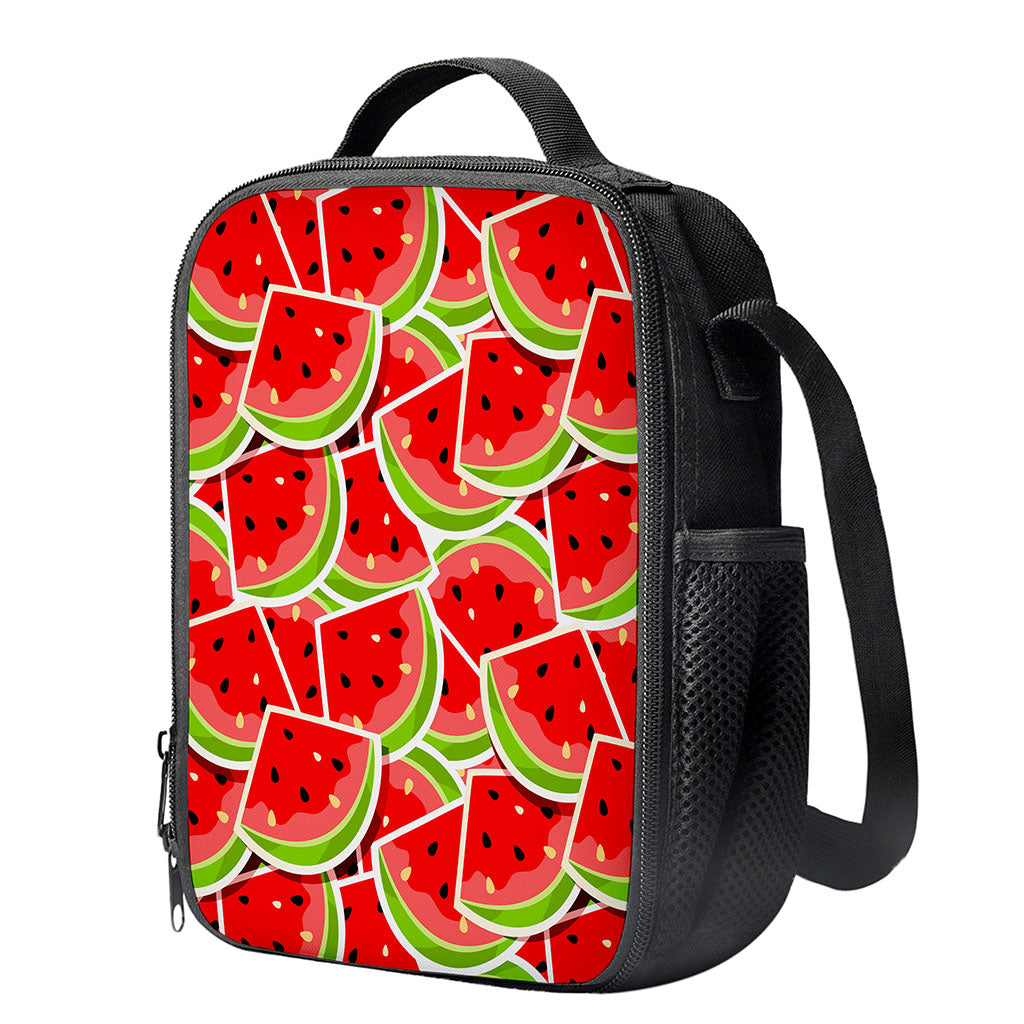 Cute Watermelon Slices Pattern Print Crossbody Lunch Bag