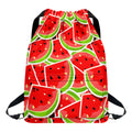 Cute Watermelon Slices Pattern Print Drawstring Backpack