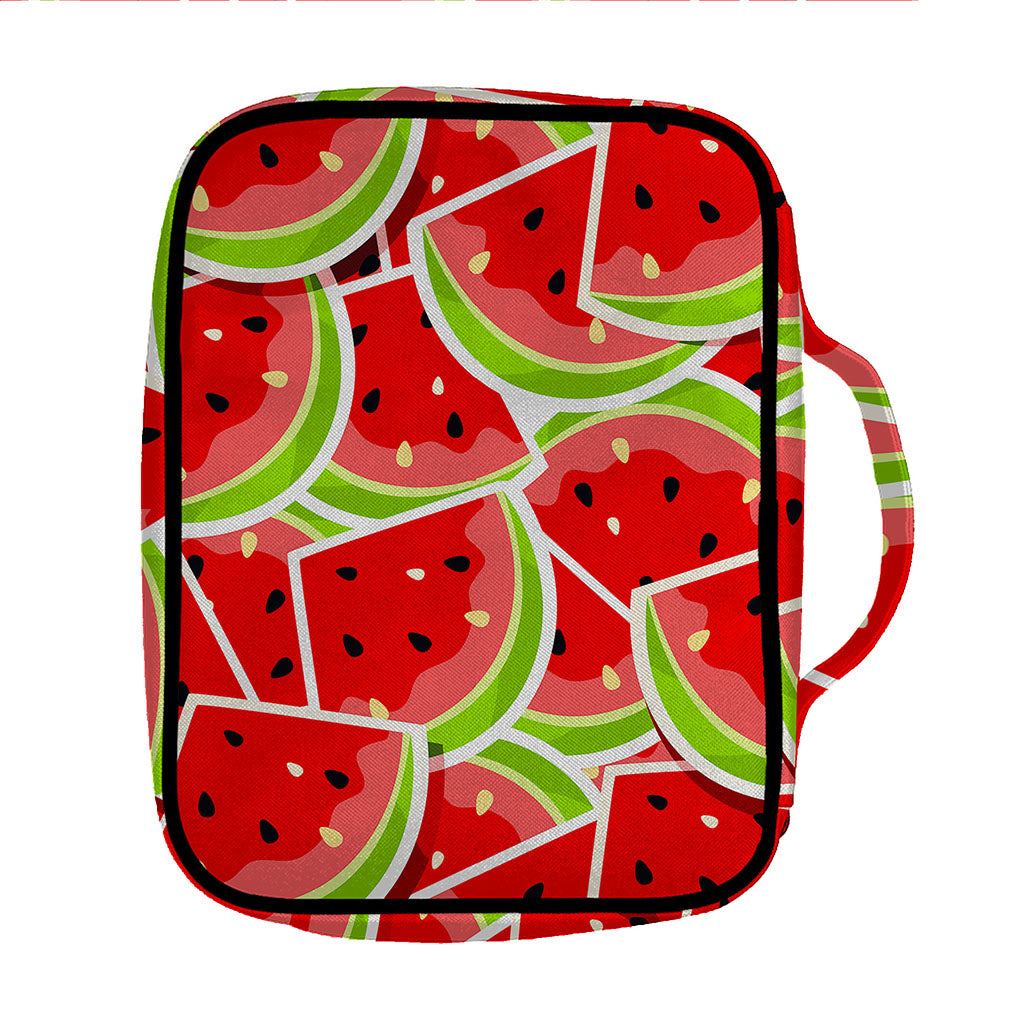 Cute Watermelon Slices Pattern Print Front Pocket Bible Bag