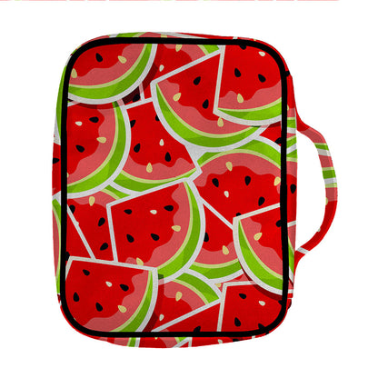 Cute Watermelon Slices Pattern Print Front Pocket Bible Bag