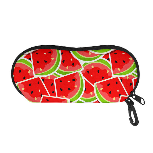 Cute Watermelon Slices Pattern Print Glasses Case