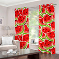 Cute Watermelon Slices Pattern Print Grommet Curtains