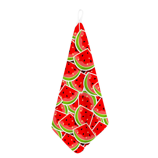 Cute Watermelon Slices Pattern Print Hand Towel