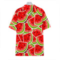 Cute Watermelon Slices Pattern Print Hawaiian Shirt