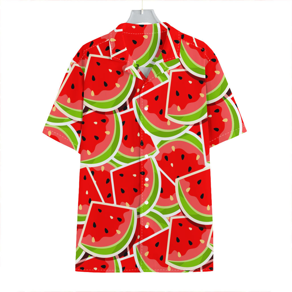 Cute Watermelon Slices Pattern Print Hawaiian Shirt