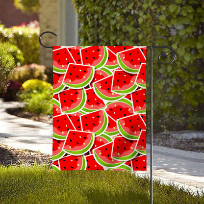 Cute Watermelon Slices Pattern Print House Flag