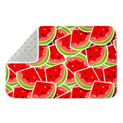 Cute Watermelon Slices Pattern Print Indoor Door Mat