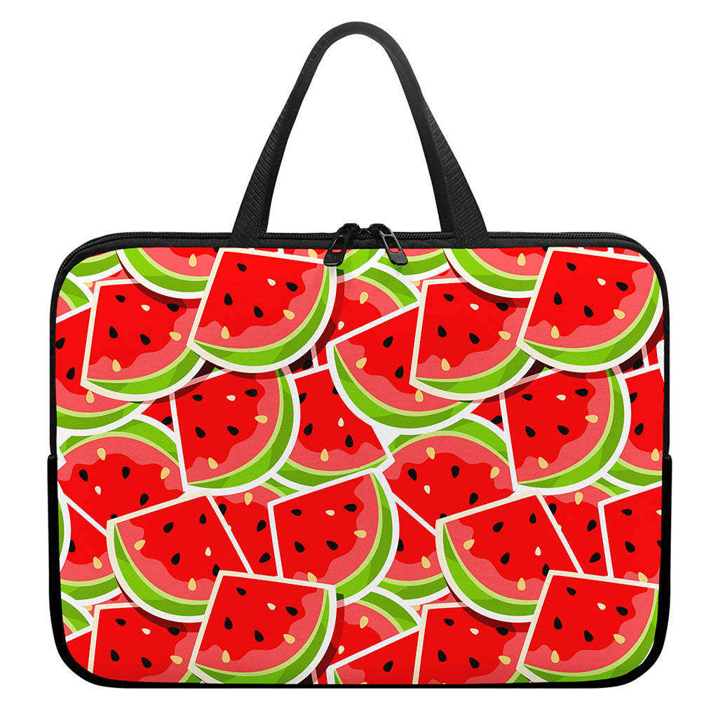 Cute Watermelon Slices Pattern Print Laptop Sleeve With Handle