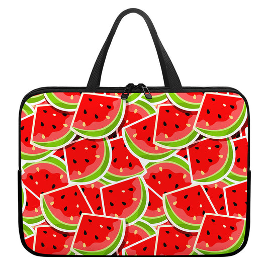 Cute Watermelon Slices Pattern Print Laptop Sleeve With Handle