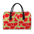 Cute Watermelon Slices Pattern Print Leather Duffel Bag